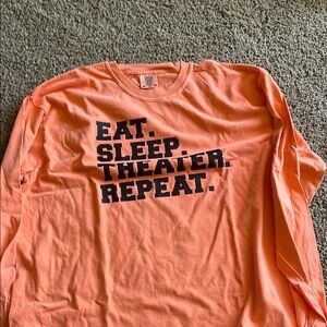 Comfort Colors Orange Long Sleeve Tee with Bold Text